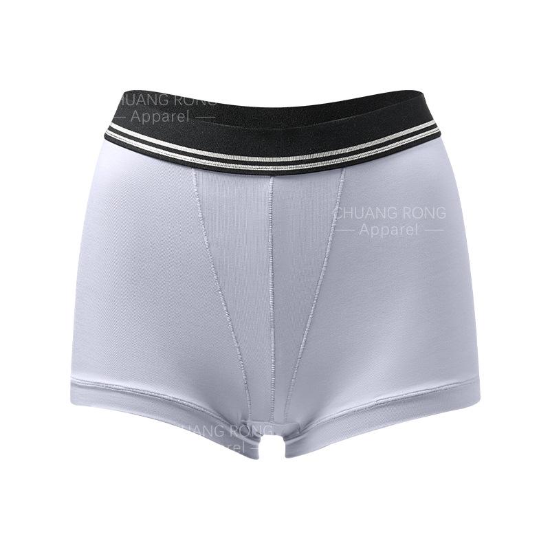 

Modal boxer panties large size breathable comfortable high elastic cotton crotch boxer shorts women s XXL сірий колір