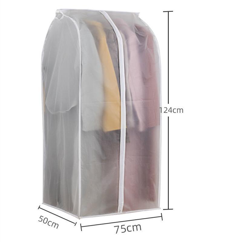 Simple Stereo Translucent Clothing Dust Cover Home Suit Jacket Protect Cover Thickened Oxford Cloth Wardrobe Organiz Hanging Bag