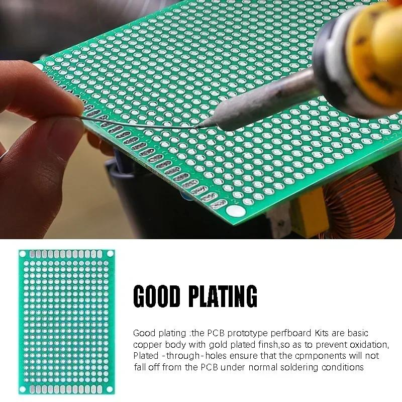 5PCS Universal Breadboard PCB Tinned 10x10cm Double Sided PCB Prototyp Experimental Plate Circuit Board Green 2.54mm Glass Fiber
