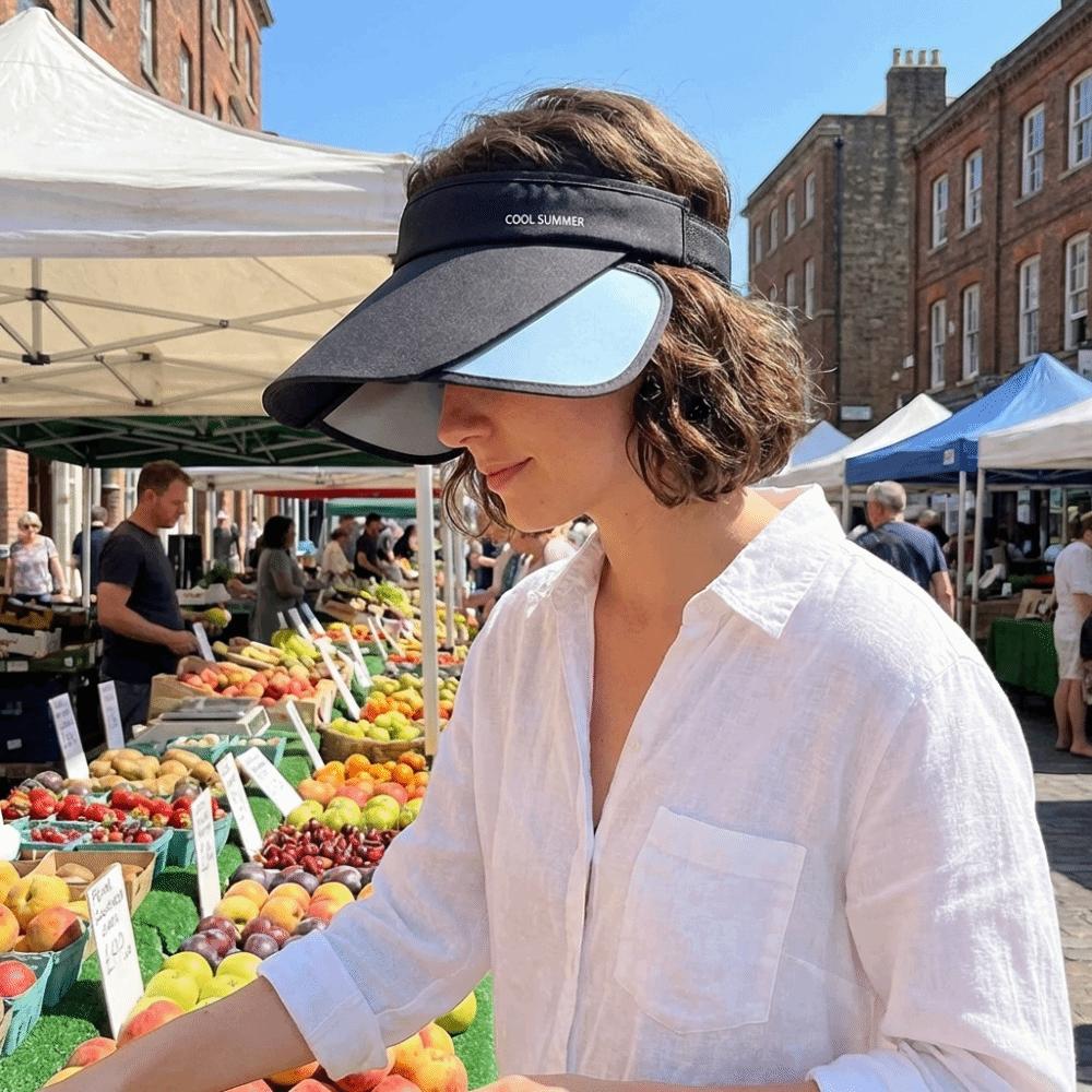 Adjustable Sun Protection Hat Lightweight Empty Top Sun Hat Fashion Stretchable Brim Hat  Cycling