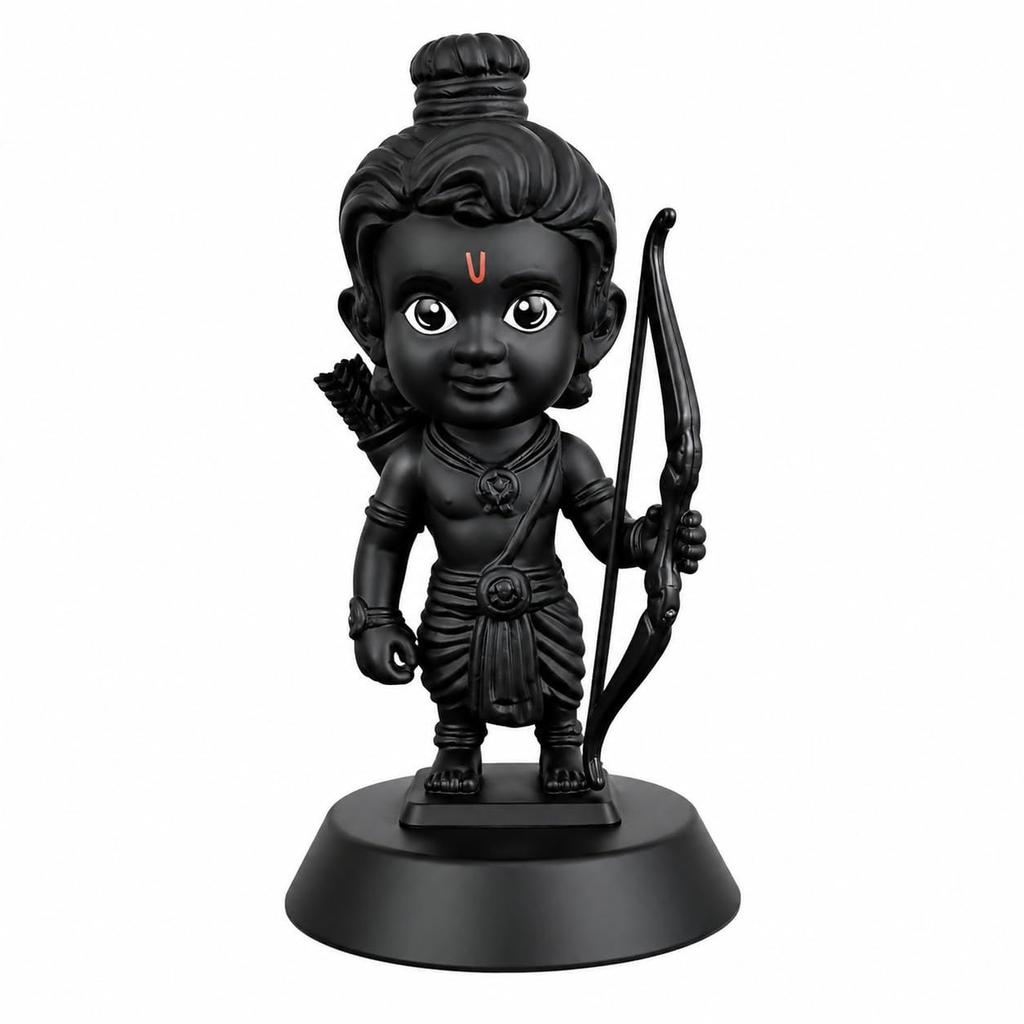 Ayodhya Lord Shree Ram Lalla Ji Idol | Dhanush Teer Kaman Figurine for Car Dashboard
