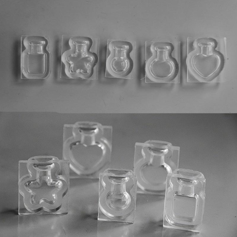 Reusable Silicone Craft Mold For Mini 3D Bottle Resin Jewelry Making Cake Decorations Easy Demolding Sturdy
