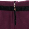 LOUIS VUITTON French wool Midi Skirt 36 Purple Back zip Women Used