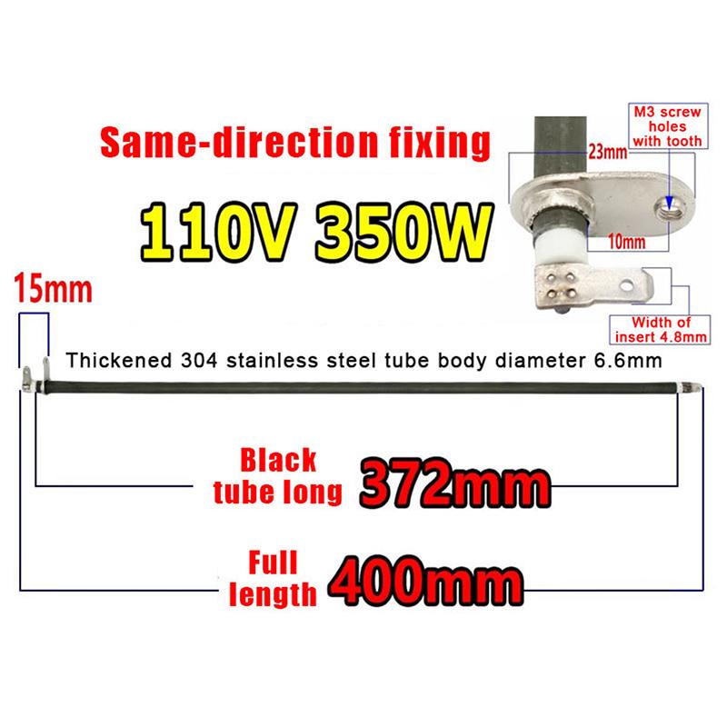 110V/120V 300W-400W Rostfritt Stål Elektrisk Ugn Värmeelement Värmerör Ersättning Reparationsdelar