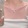 New Fashion Pearl Droplet Necklace for Women Minimalist Design String Bead Collarbone Chain Wedding Jewelry Gifts