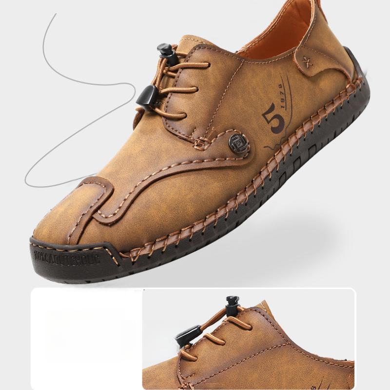 Men's Handmade Casual Leather Shoes Outdoor Low-top Sneakers