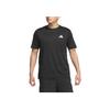 Adidas D2M Plain Skin-Friendly Comfortable Breathable Soft Short Sleeve T-Shirt Men Tops Black KA8338