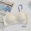 Fixed cup seamless underwear women's small breasts gather and show large steel rim bra summer thin bra cover