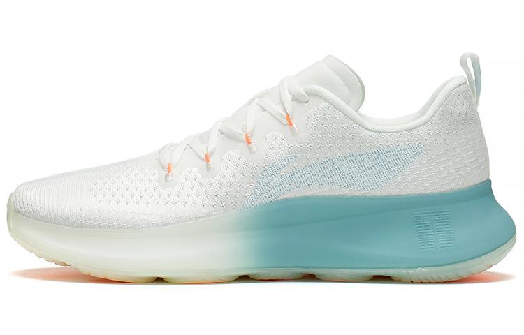 Li Ning Wujie 4 Тканевая Амортизация Скользкая Устойчивость к Истиранию Низкие Тренировочные Кроссовки Мужские Бело-Синие AFVS007-3 41