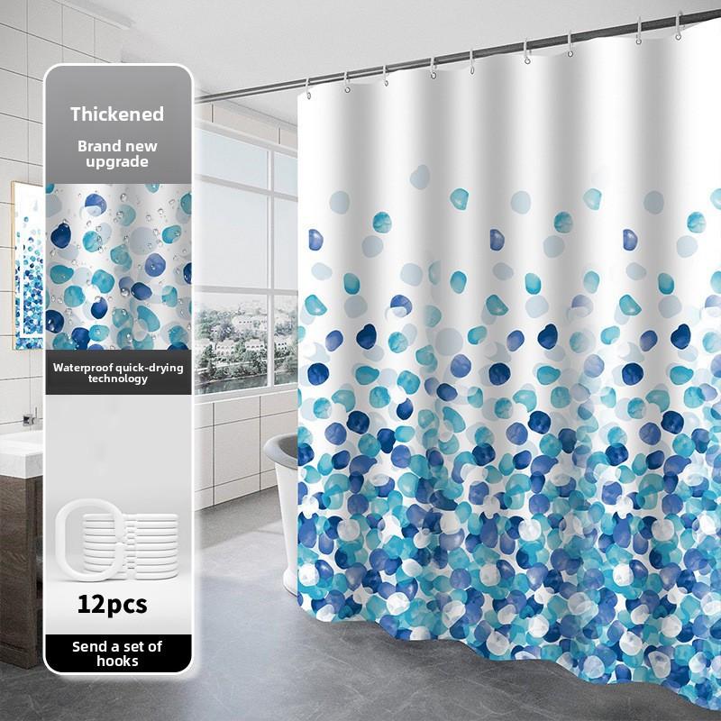 Grade Waterproof Hotel Polyester Shower Curtain Floral Home Bathroom Hospitality