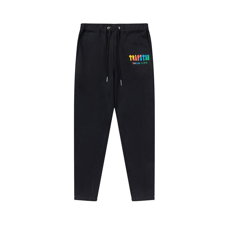 Mens Gradient Letter Tiger Head Embroidered Hoodie Jogger Set Streetwear Winter Outfit