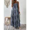 Women's Printed Spaghetti Strap Maxi Dress Casual Loose Summer Long Beach Dress