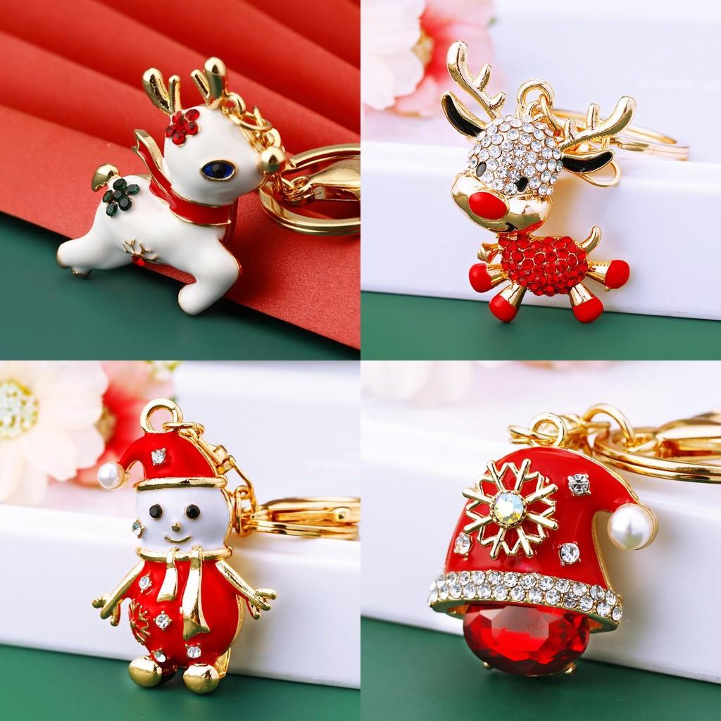 Cute Metal Christmas Reindeer Car Keychain Adorable Gift For Friends And Family