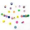 Diy Soft Pottery Bead Separation Mixed Color Fruit Cartoon English Letters Perforated Loose Beads, Sliced Bracelet Material
