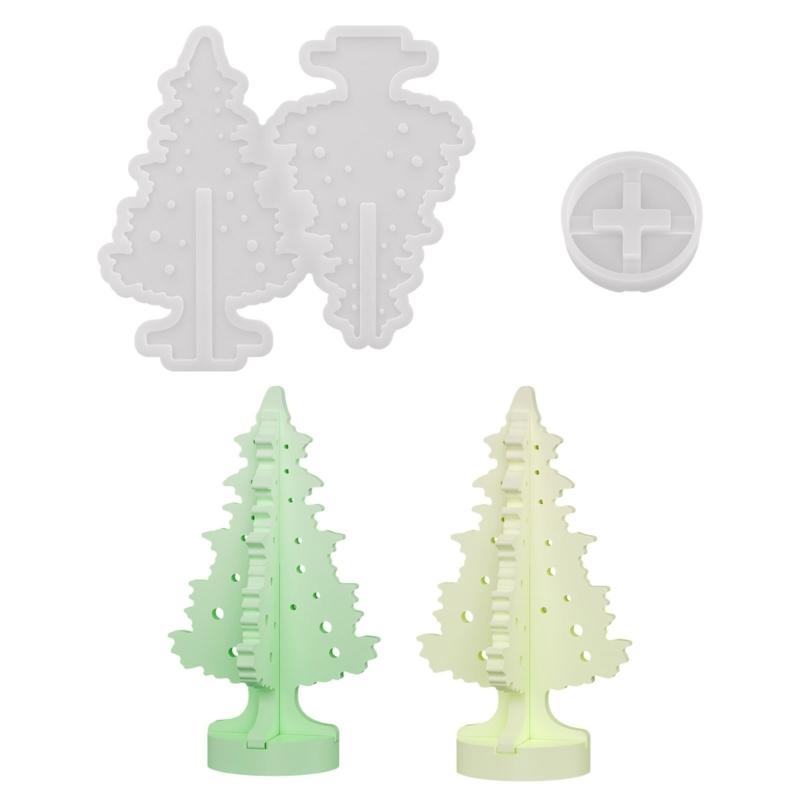 

Christmas Tree Figurines Mold Silicone Texture for Handmade Ornaments Holiday Decorating and Creative Art Projects 1