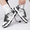 Herren Casual Skateboardschuhe Bedruckte Laufschuhe Joggingsneaker Schuhe für Studenten Übergröße