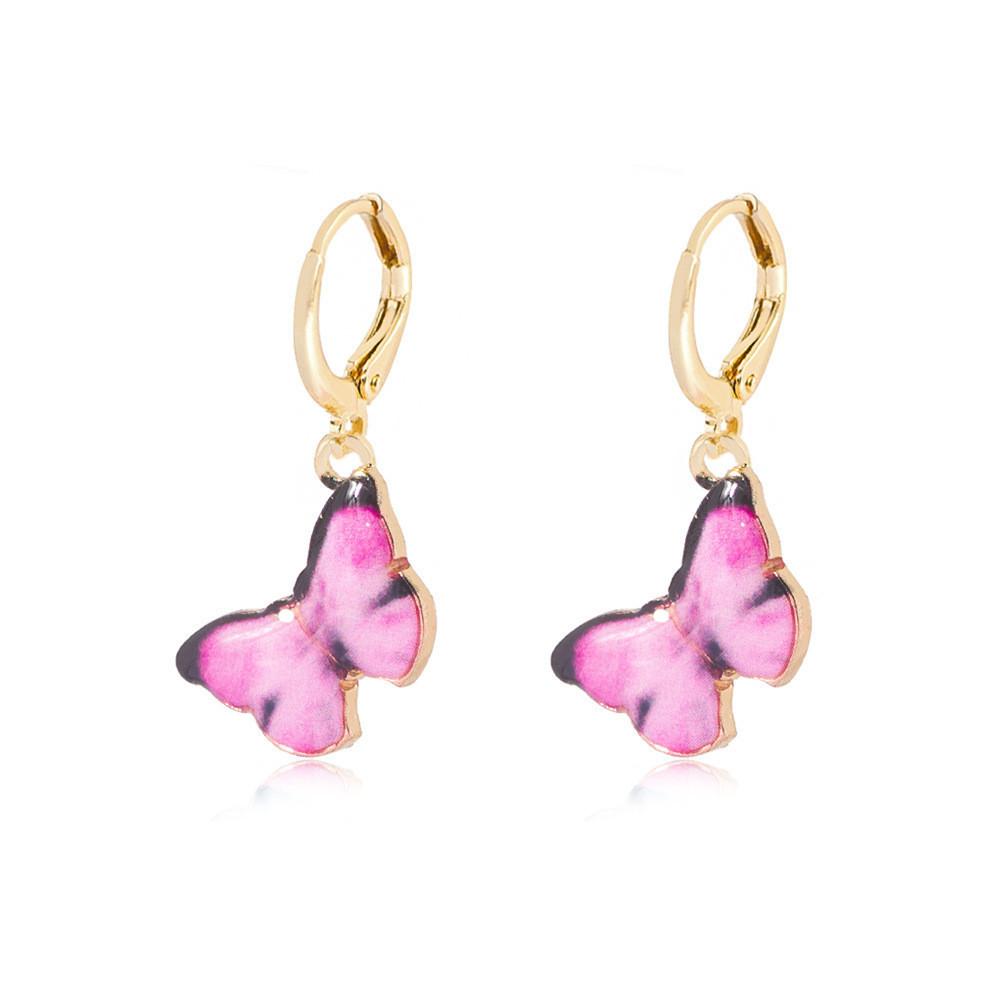Butterfly Alloy Unique Drop Earrings Fashionable Metal Jewelry Ideal Gifts For
