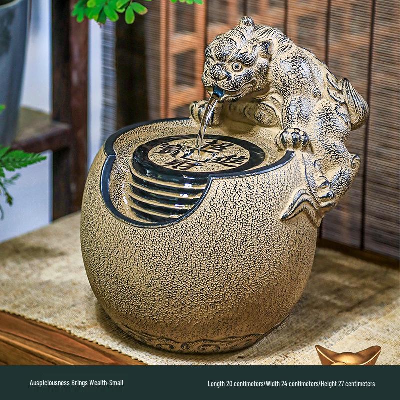 

Китайское украшение с потоком воды: Настольный фонтан для помещений для гостиной, офиса или чайной комнаты