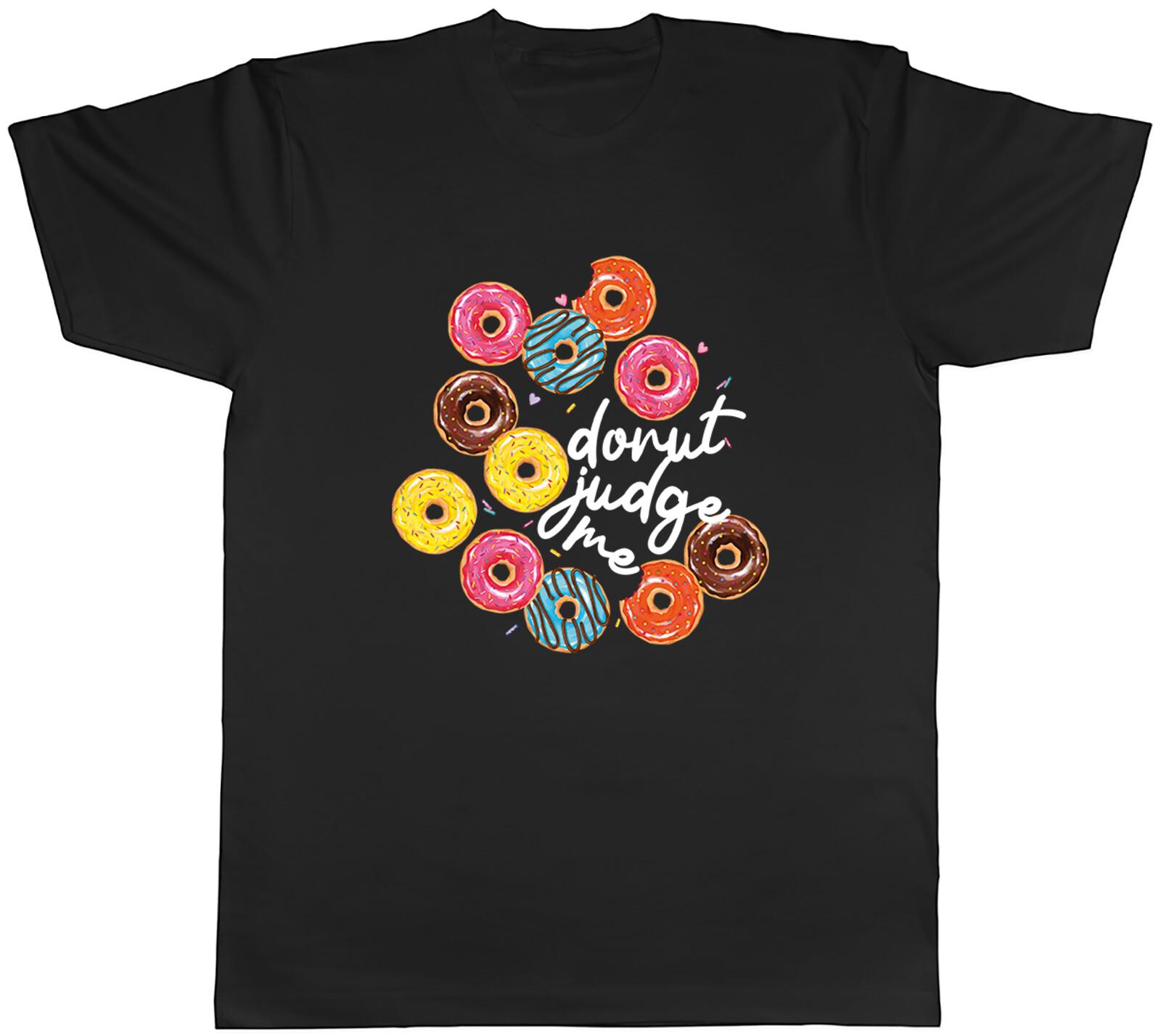 Funny Donut Mens T-Shirt Donut Judge Me Unisex Tee Gift S