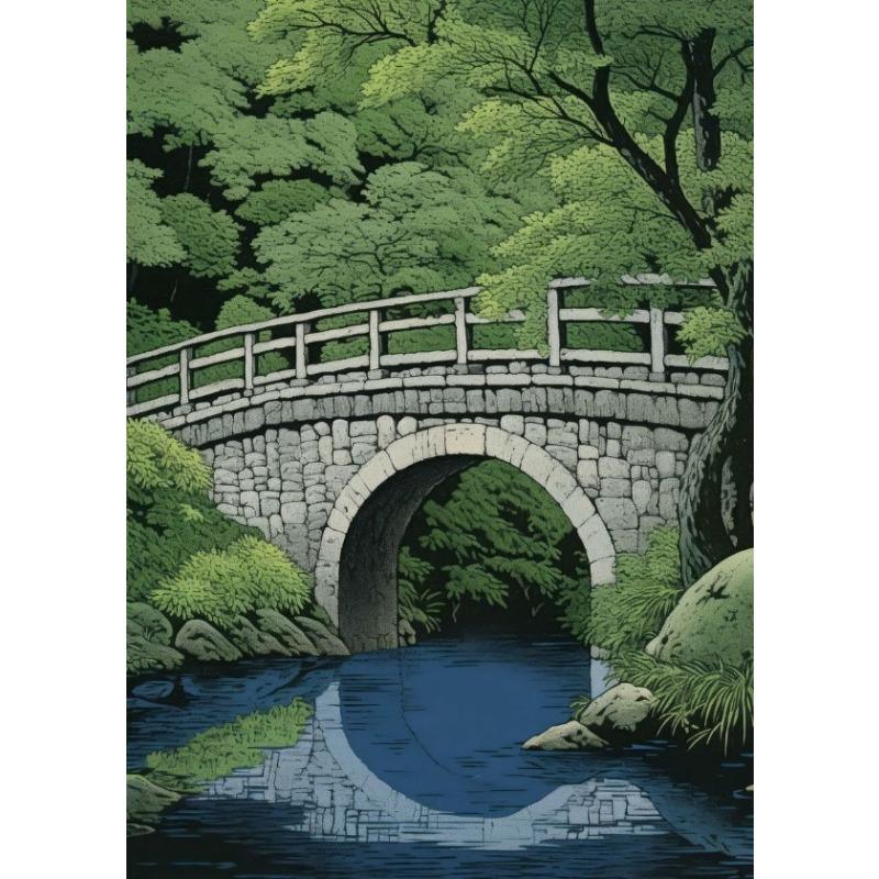 Japanese Style Forest Cherry Blossoms Snow Cat Landscape Art Poster Canvas Painting Wall Prints Picture Living Room Home Decor