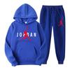Hoopsport Men Hoodie & Jogger Set, Dynamic Jumping Basketball Athlete Graphic on Hoodie & Pants, Thick Fleece Sport Tracksuit for Weekend Relaxing