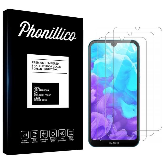 Verre Trempe pour Huawei Y5 2019 [Pack 3] Film Transparent Vitre Protection Ecran Phonillico®