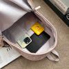 Große Kapazität Schultasche Damen Unifarbener Rucksack Reise Leichter Rucksack