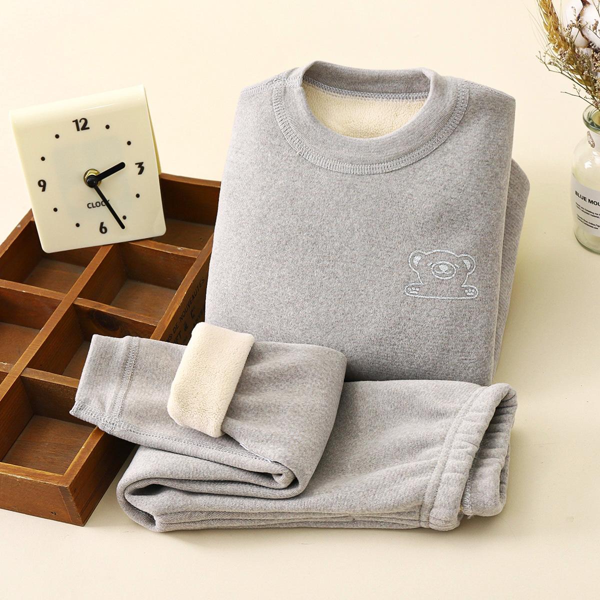 

Термобелье для мальчиков из флиса 37 ° C, постоянная температура, теплая, из двух предметов, детский зимний комплект одежды 140cm