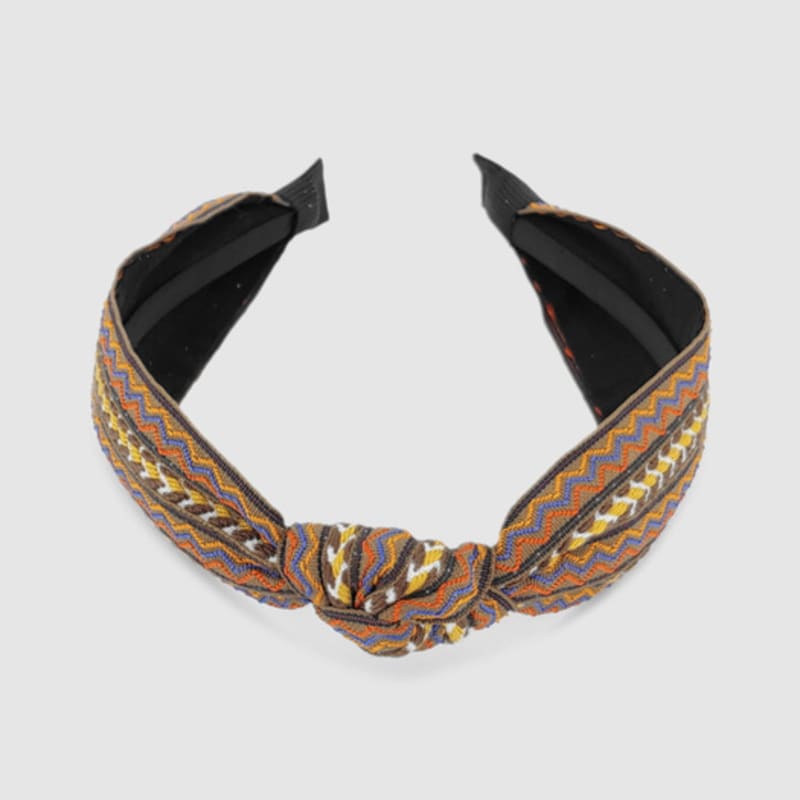 LALA Ethnic Hairband-BROWN