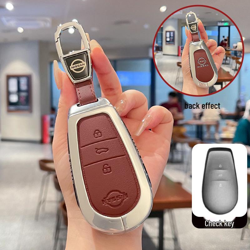 Premium 2025 Dongfeng Nissan N7 Key Cover - Metal & Leather