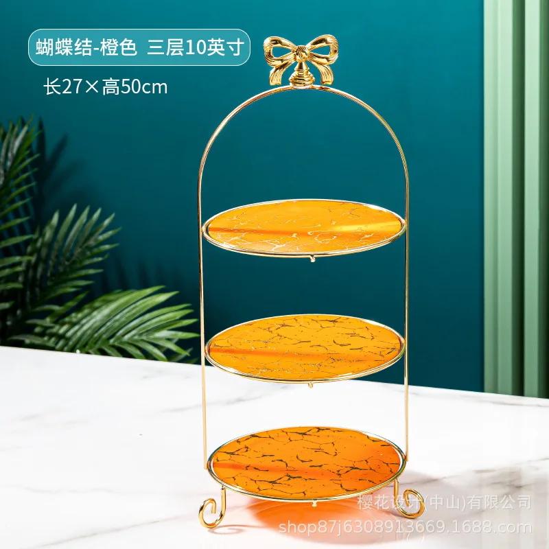 Suport de tort din sticlă marmorată multistrat Farfurie de desert Vas pentru dim sum Formă de tort Farfurie pentru gustări Tavă Farfurii pentru sushi Vas pentru fructe Suport de prezentare