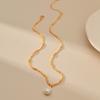 Baroque Style Irregular Shell Pearl Pendant Copper Chain Fashion Necklace For Women