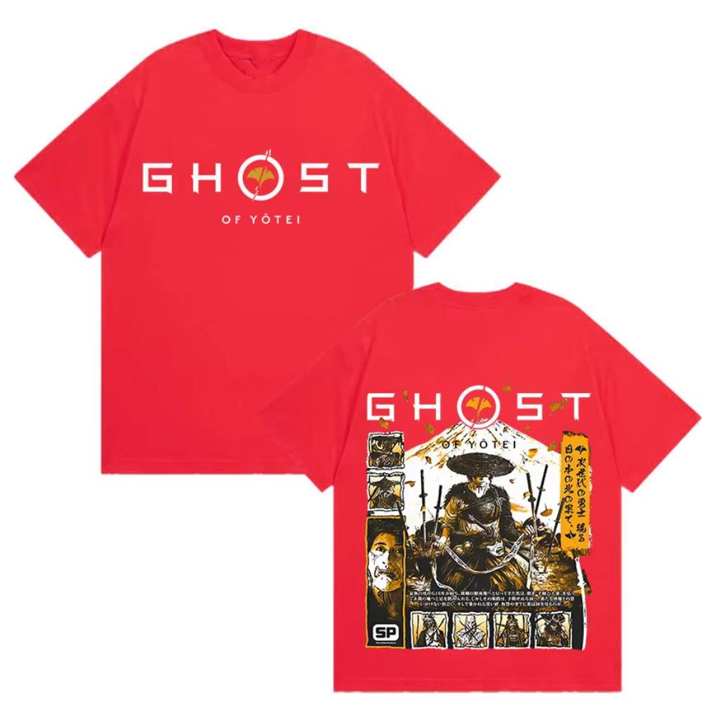 Japanese Ghost of Yotei T Shirt Men's Fashion High Quality Harajuku T-shirts Y2K Retro Oversized Short Sleeve T Shirt Streetwear