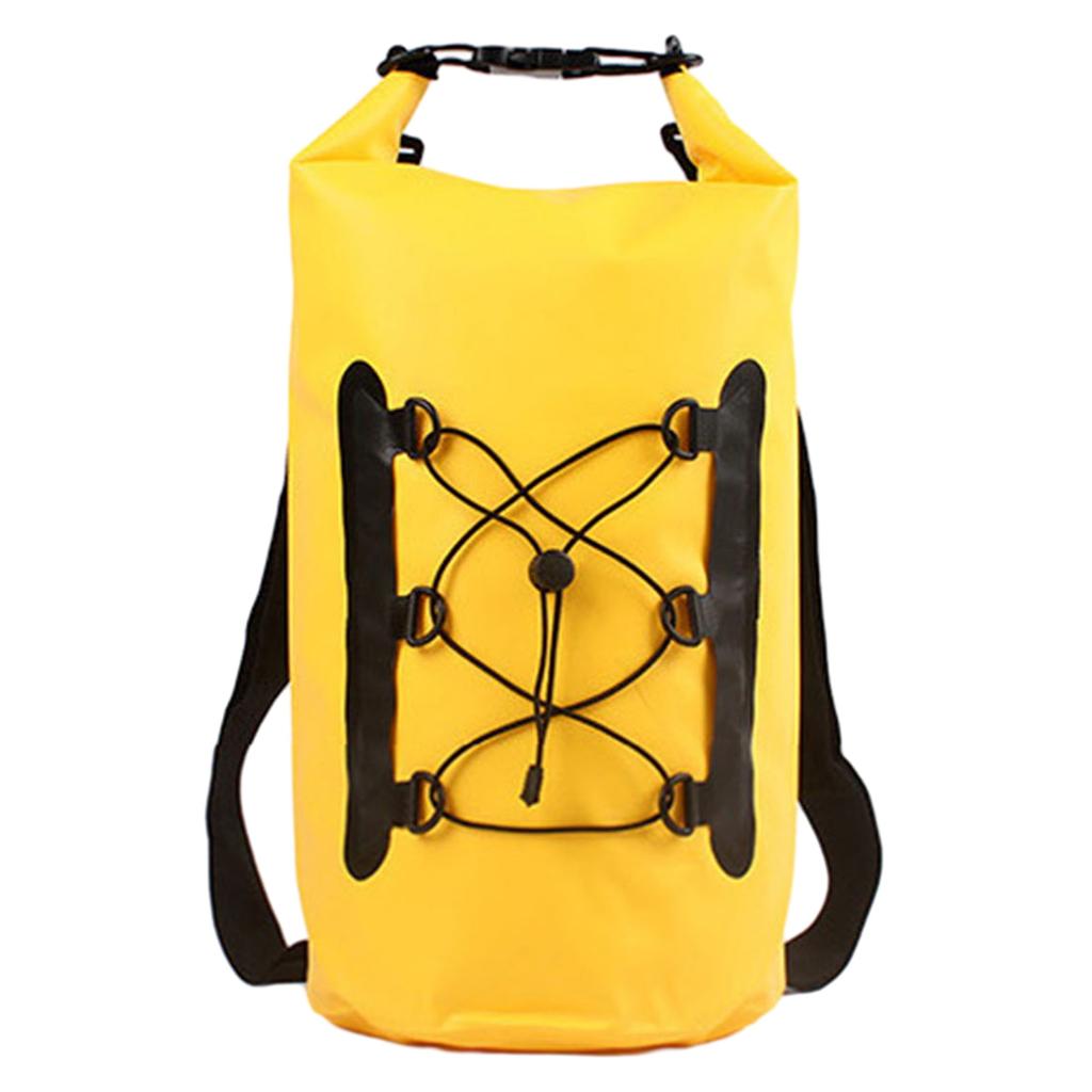 Mochila de armazenamento em pvc com boa vedação, conveniente, 15l, à prova d'água, bolsa de ombro, acessórios de acampamento