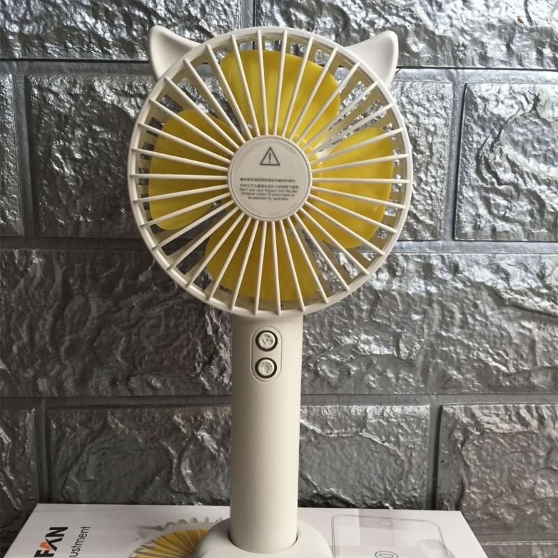 Cute Mini Fan Small Travel Fan Rechargable Cooling Device Lightweight Electric Fan Suitable for Indoor and Outdoor Use