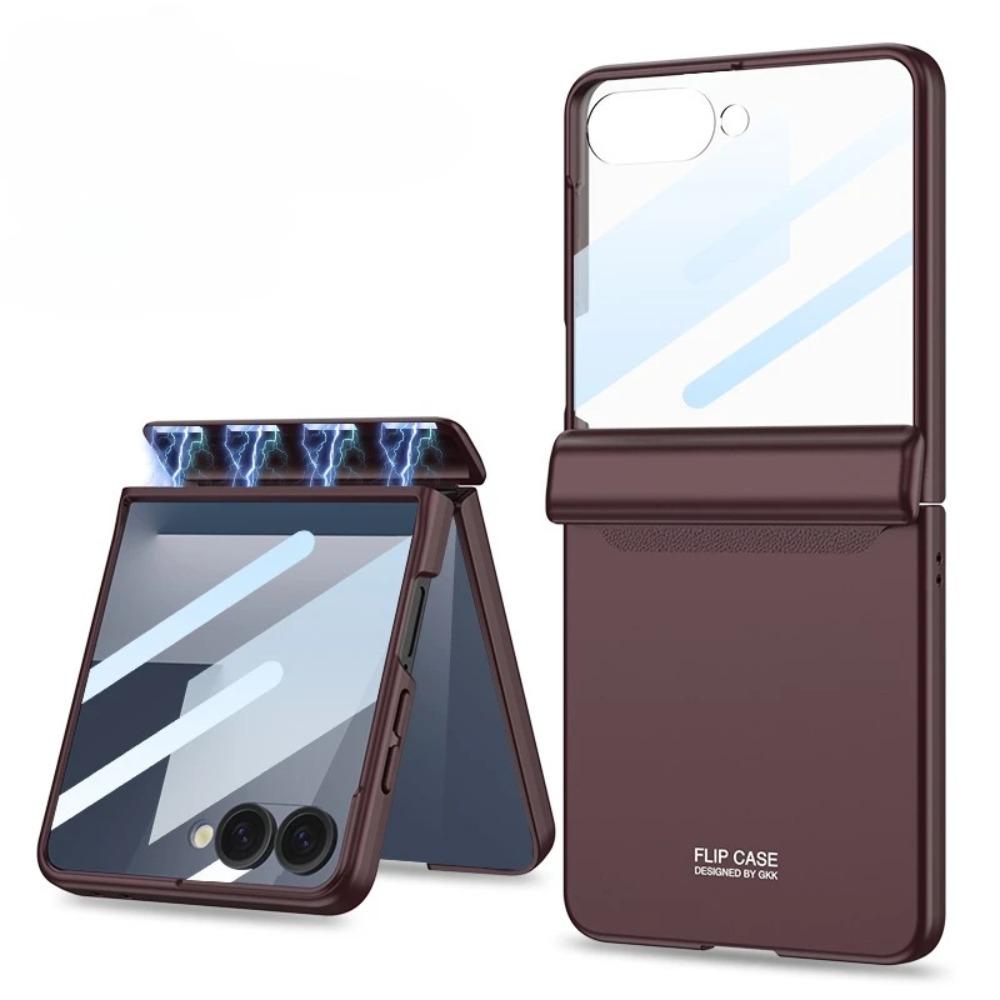 Hårt PC Stötsäkert Skal för Samsung Galaxy Z Flip 7 6 5 4 Mobilskal med Magnetiskt Gångjärnsskydd