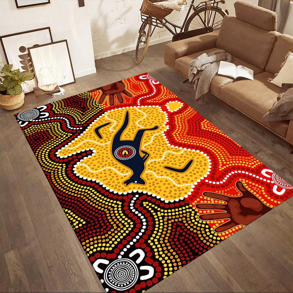 Australischer Aboriginal-Stil 31 Fußmatte Perfekt für Außenbereich Dekorieren Sie Zimmer Wohnzimmer Balkon Rutschfester Teppich Dekorieren Sie Büros