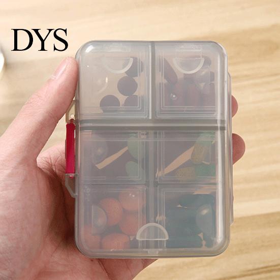 Pill Box Reusable Anti-crack Separated Moisture-proof Classified Store Pills Transparent Double-layer with Lid Medicine for Travel