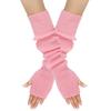 Knitted Fingerless Long Gloves Long Sleeve Elbow Mitten Y2K Arm Sleeve Gloves  for Women Girls