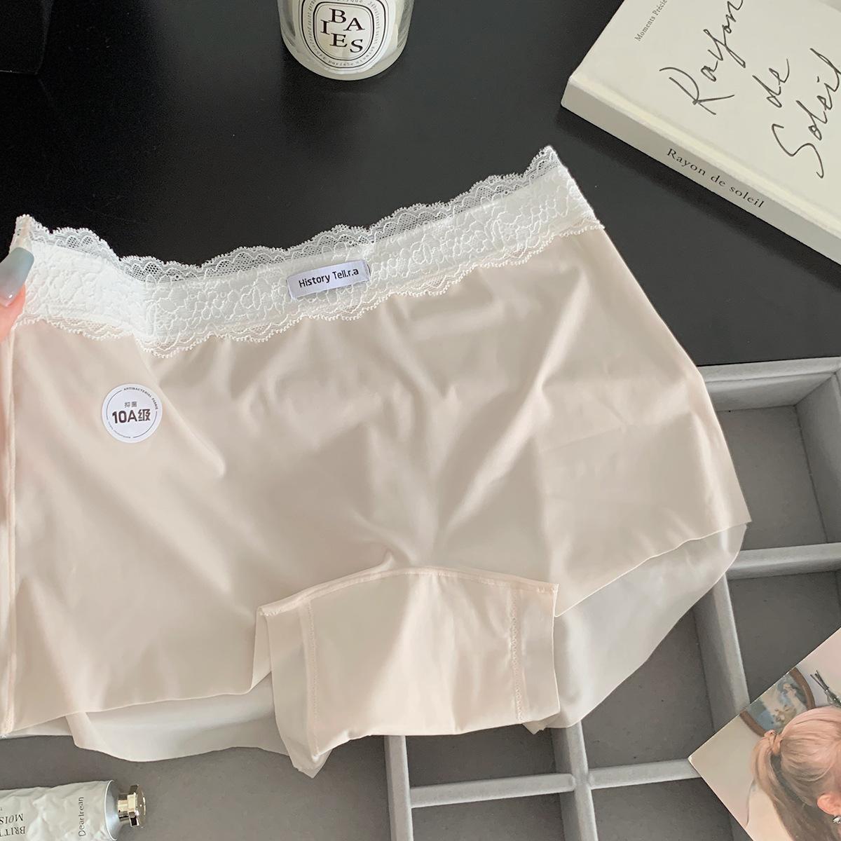 

Lady Summer Thin-Sleeve Pure Cotton Seamless Two in One Flat Crotch Safe Underwear L тілесний