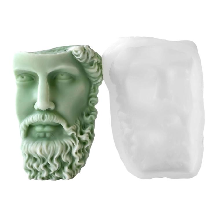 Human Face Silicone Candle Molds for Epoxy Resin Making Candle Soap Multunction Silicone Mould Temperature Resistant