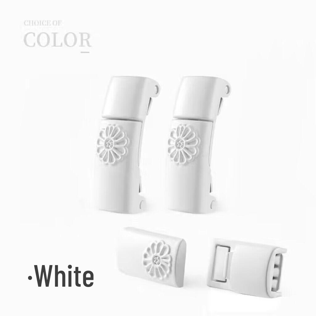 No-Tie Elastic Shoelaces: Lazy Buckle for Men, Women, and Kids - White Flat Sports Style