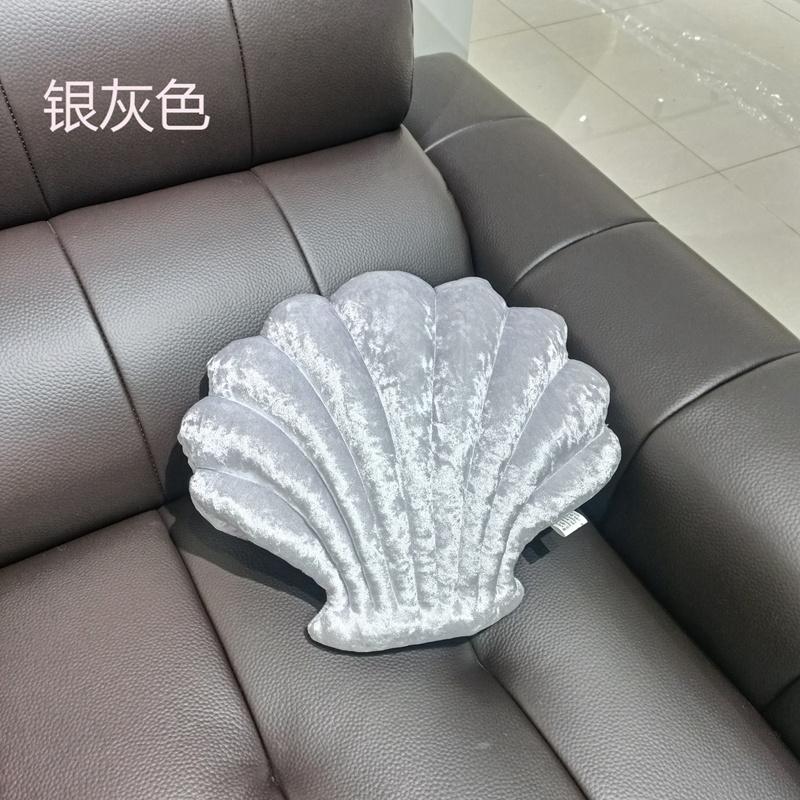 35cm Gesimuleerd Schelp Pluche Kussen Effen Kleur Verloopkleur Schelp Pluche Pop Zacht Dier Pluche Pop Bank Huisdecoratie Kussen