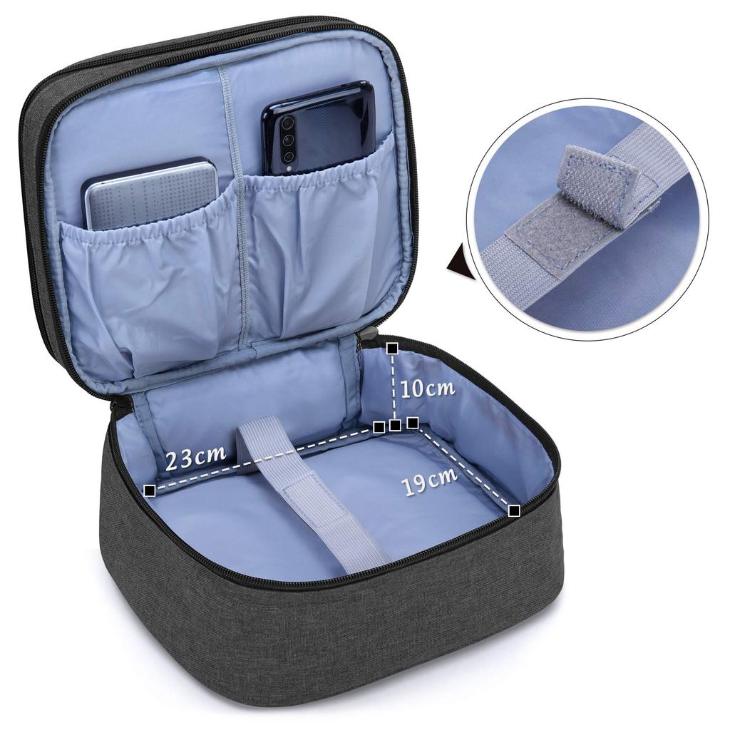 Luxja Small Projector Bag, Case Only, Compatible with DR.J/QKK Mini Projectors, Protects, Stores, and Carries, Black