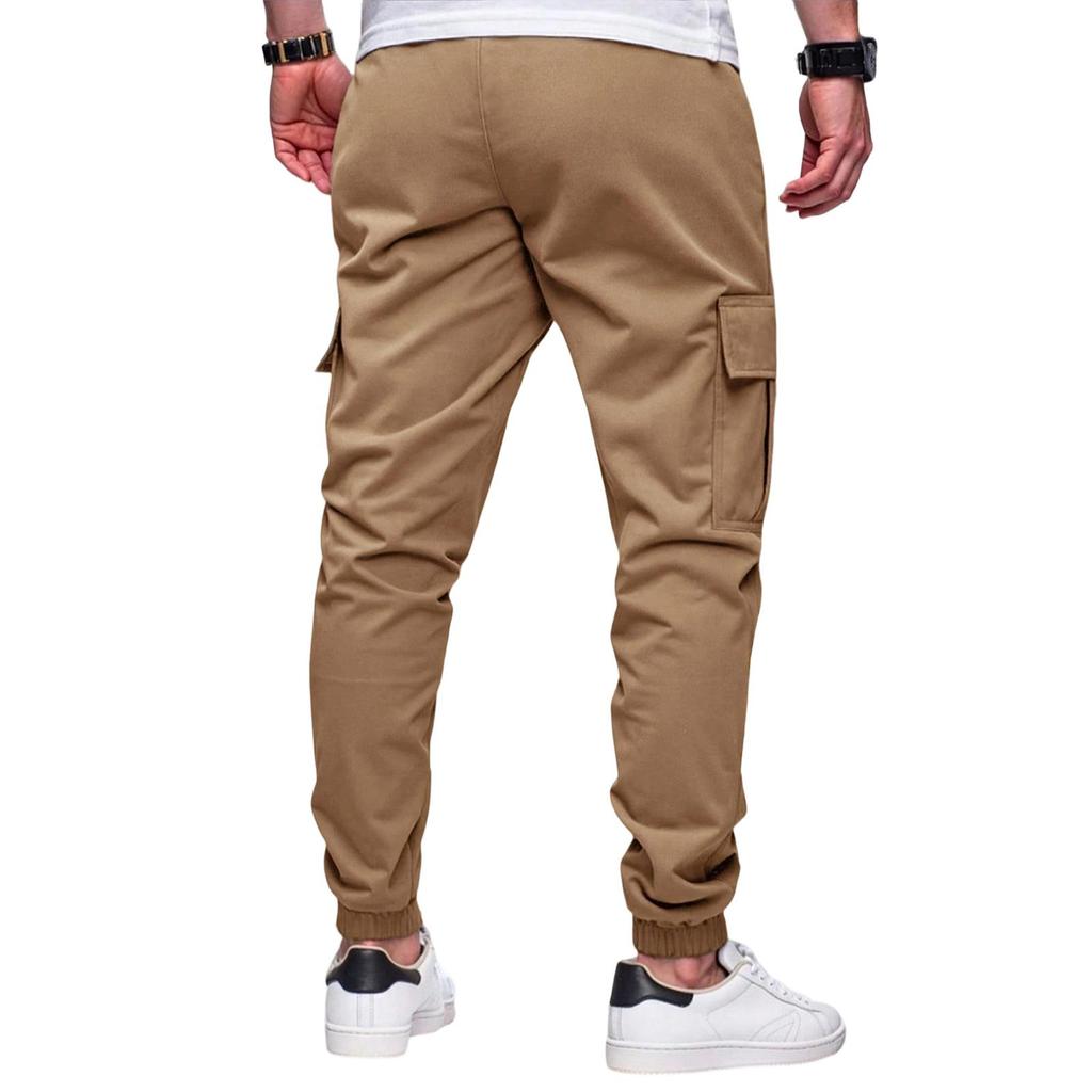 Męskie Amerykańskie Luźne High Street Rekreacyjne Sportowe Więcej Kieszeni Spodnie Robocze