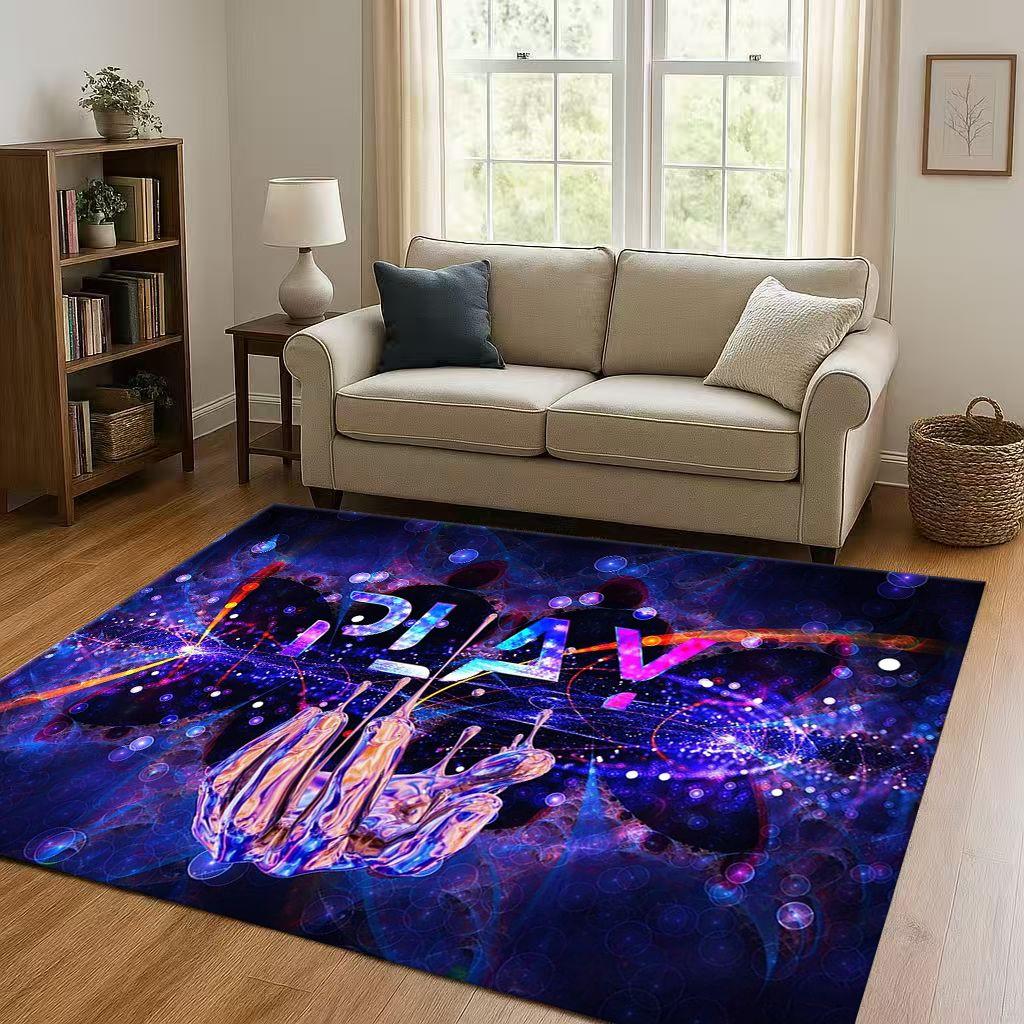 Retro Game Zone Sign Gamer Controller Living Room Non-Slip Area Rug Carpet for Bedroom Kids Playroom Sofa,Home Decor Doormat