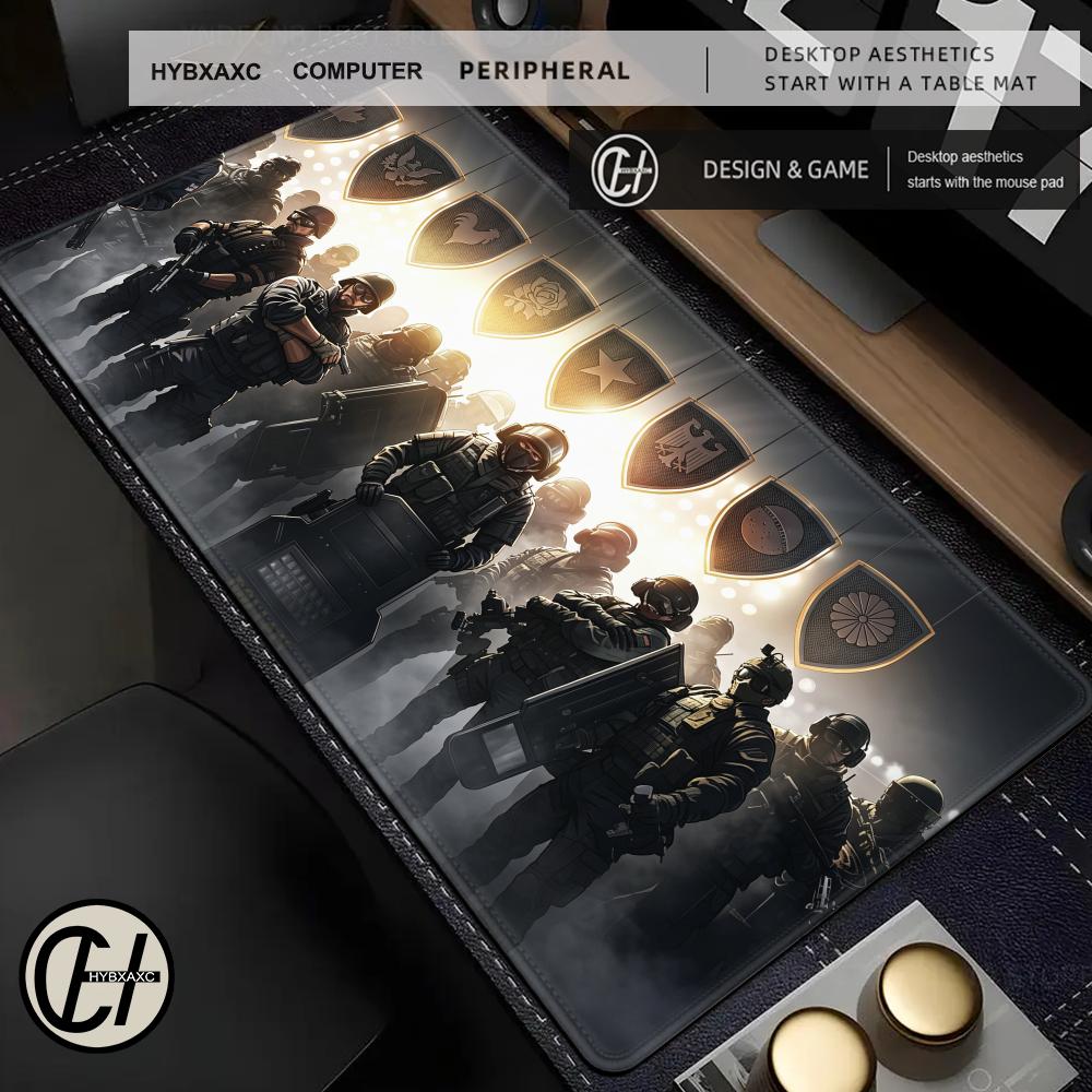 Tom Cclancys Rrainbow 6 Ssiege Game Mouse Pad Antislip Rubber Locked Edge Thickened Laptop Gaming Large Xxl Desk Mat Hybxaxc