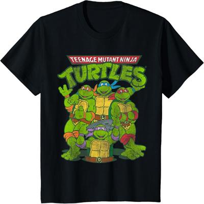 Distressed TMNT Group T-Shirt T-Shirt