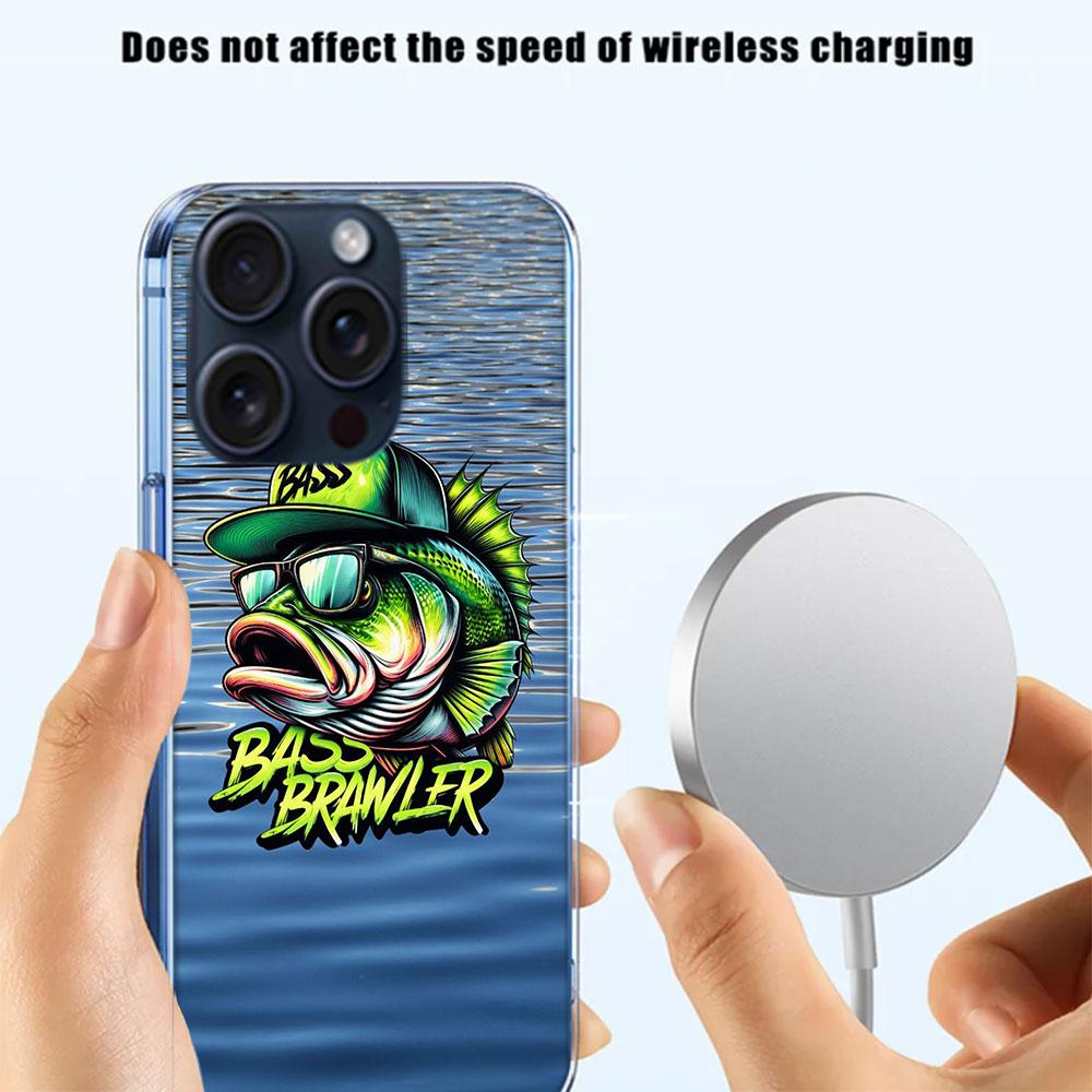 Enjoy a Day of Fishing Pleasure Clear Phone Case For Iphone 17 Air 16 Pro Max 15 Pro 14 Plus 17E 16E 11 13 12 Mini Cover Cases F