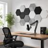 1 Set Durable Polyester Fiber Acoustic Panel Hexagonal Decorative Soundproof Wall Panel Sound Absorbing Board Acoustic Treatment